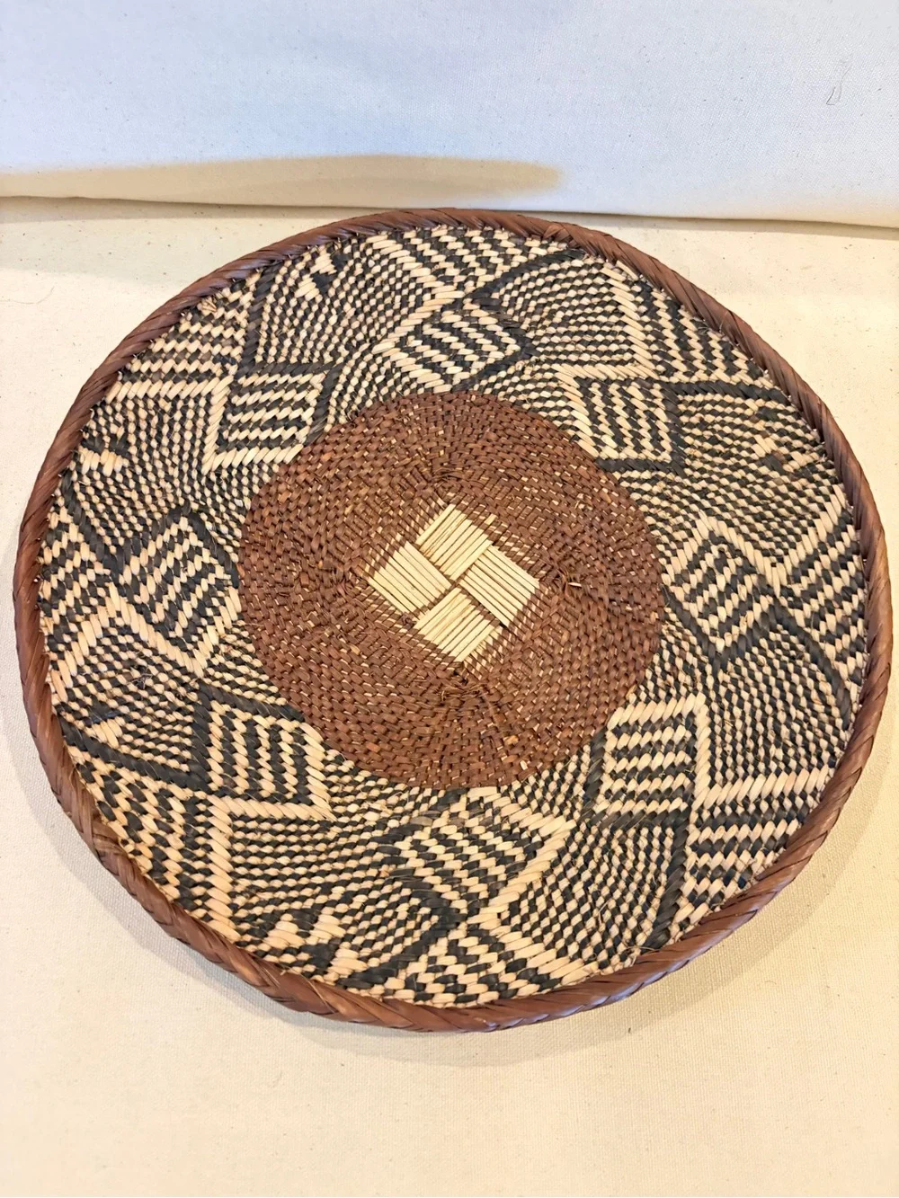NEW Africa Woven Basket. Made by the Binga people of Zambia/Zimbabwe